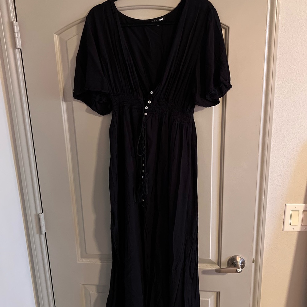 Button up maxi dress
